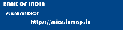 BANK OF INDIA  PUNJAB FARIDKOT    micr code
